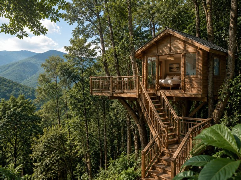 乐山景区悬空树屋